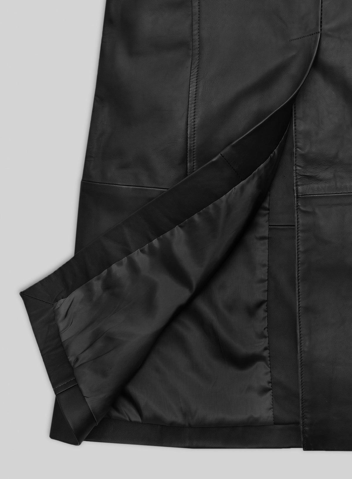 Alpine Leather Long Coat