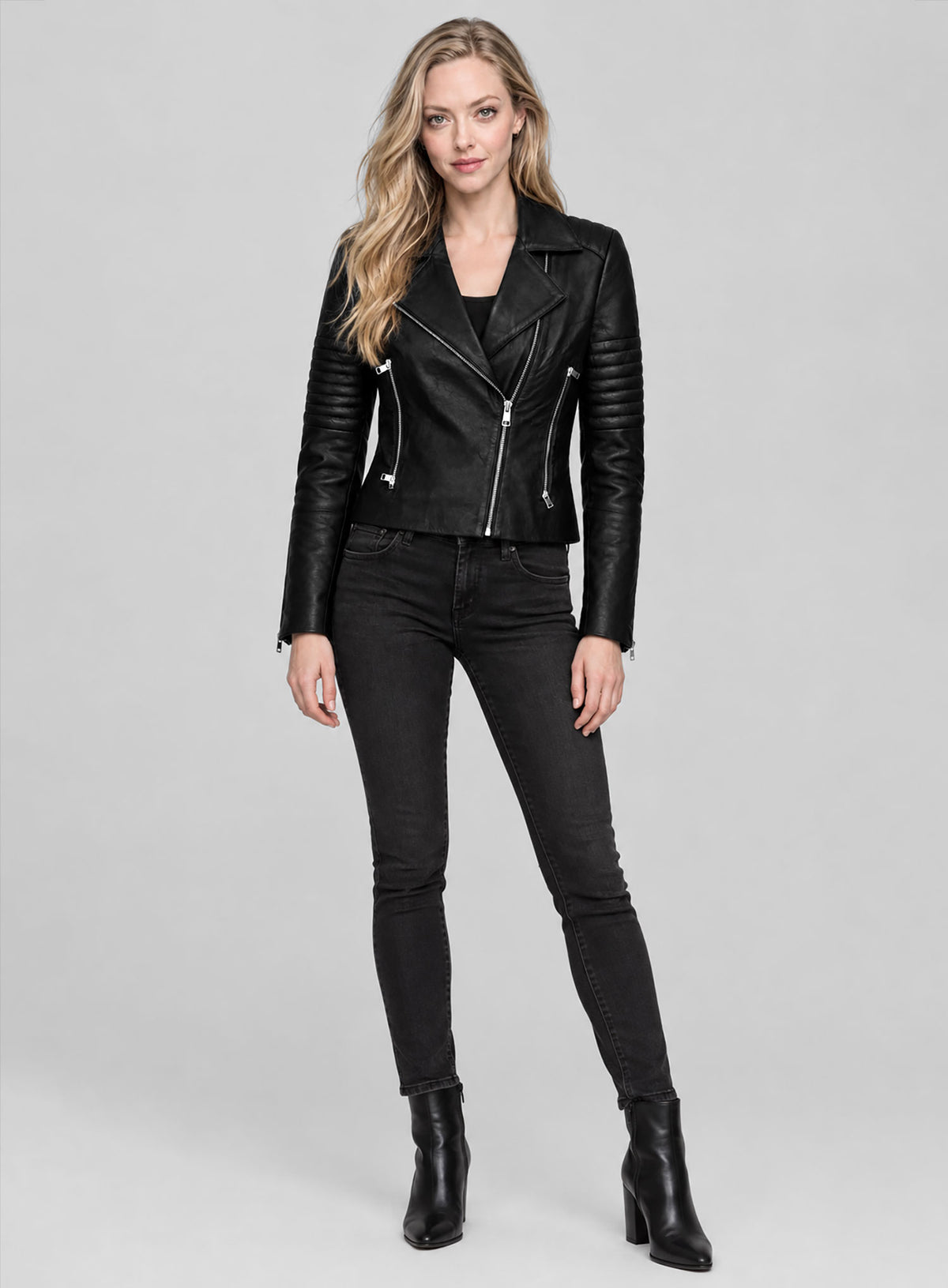 Amanda Seyfried Leather Jacket #1
