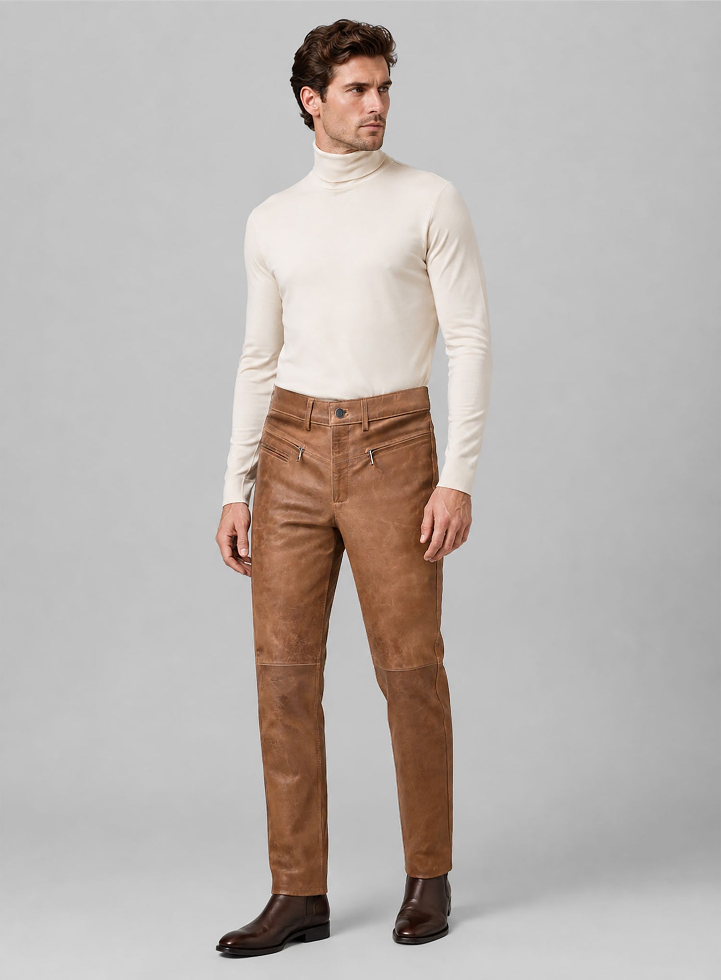 Angular Leather Pants