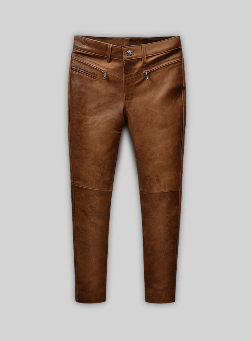 Angular Leather Pants
