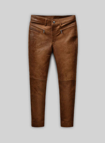 Angular Leather Pants