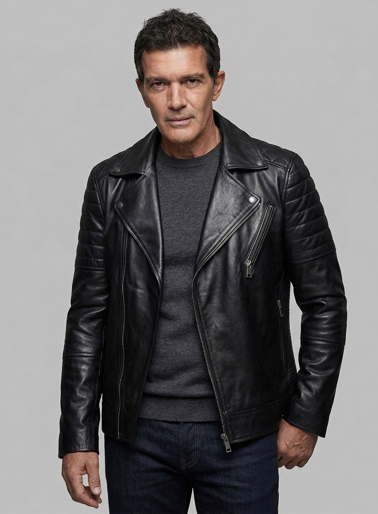 Antonio Banderas Leather Jacket #1