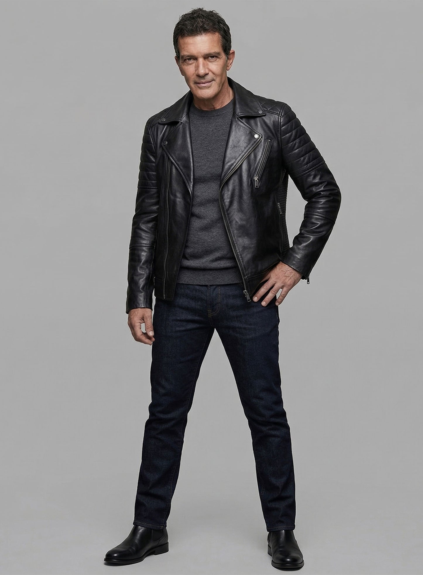 Antonio Banderas Leather Jacket #1