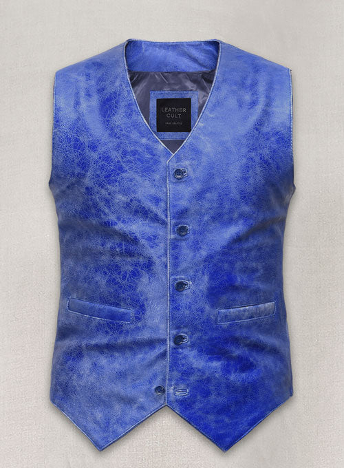 Artistic Blue Leather Suit - LeatherCult