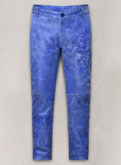 Artistic Blue Leather Suit - LeatherCult