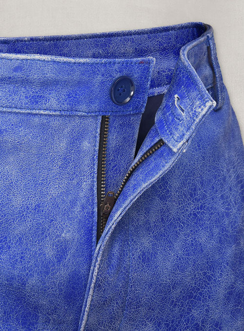 Artistic Blue Leather Suit - LeatherCult