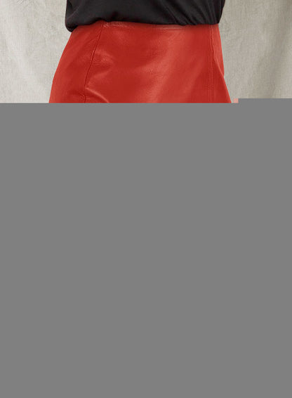 Ashley Roberts Leather Skirt - LeatherCult