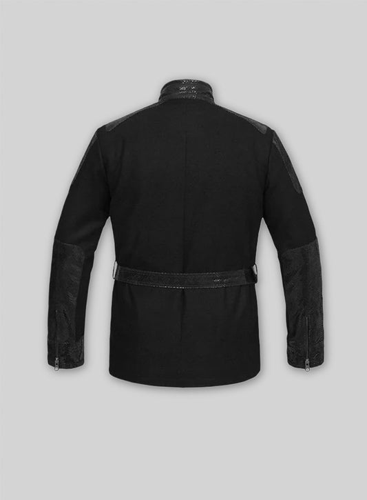 Snake Emboss Black Avengers Age of Ultron Leather Jacket