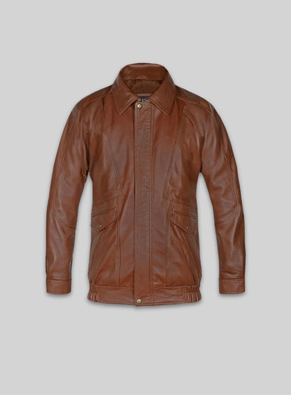 Aviator Bomber Leather Jacket