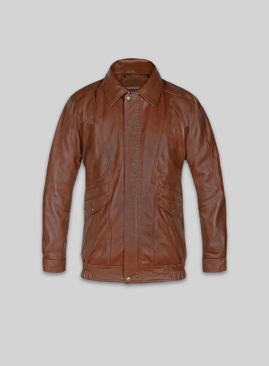 Aviator Bomber Leather Jacket