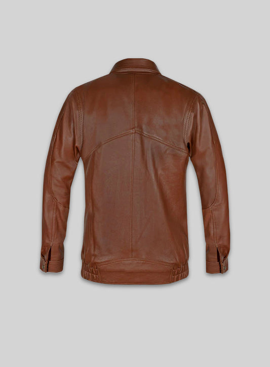 Aviator Bomber Leather Jacket