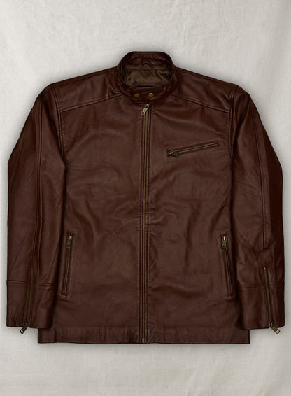 Bascilo Brown Leather Cycle Jacket #3 - 3XL - LeatherCult