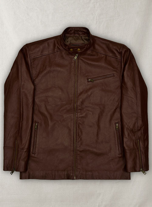 Bascilo Brown Leather Cycle Jacket #3 - 3XL - LeatherCult