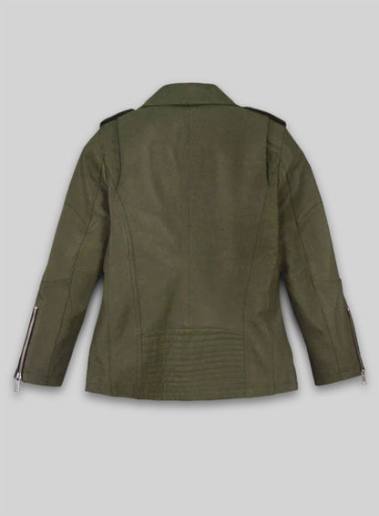 Basicallo Green Rihanna Leather Jacket #1