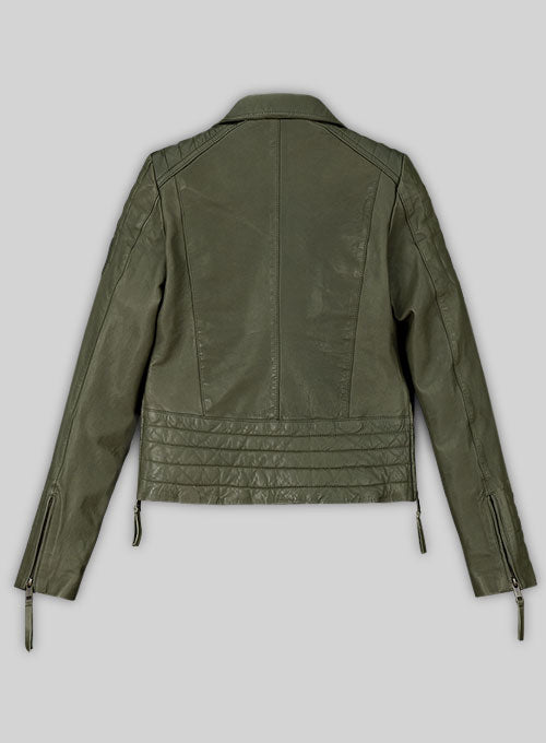 Basicallo Green Washed Leather Jacket #255 - LeatherCult