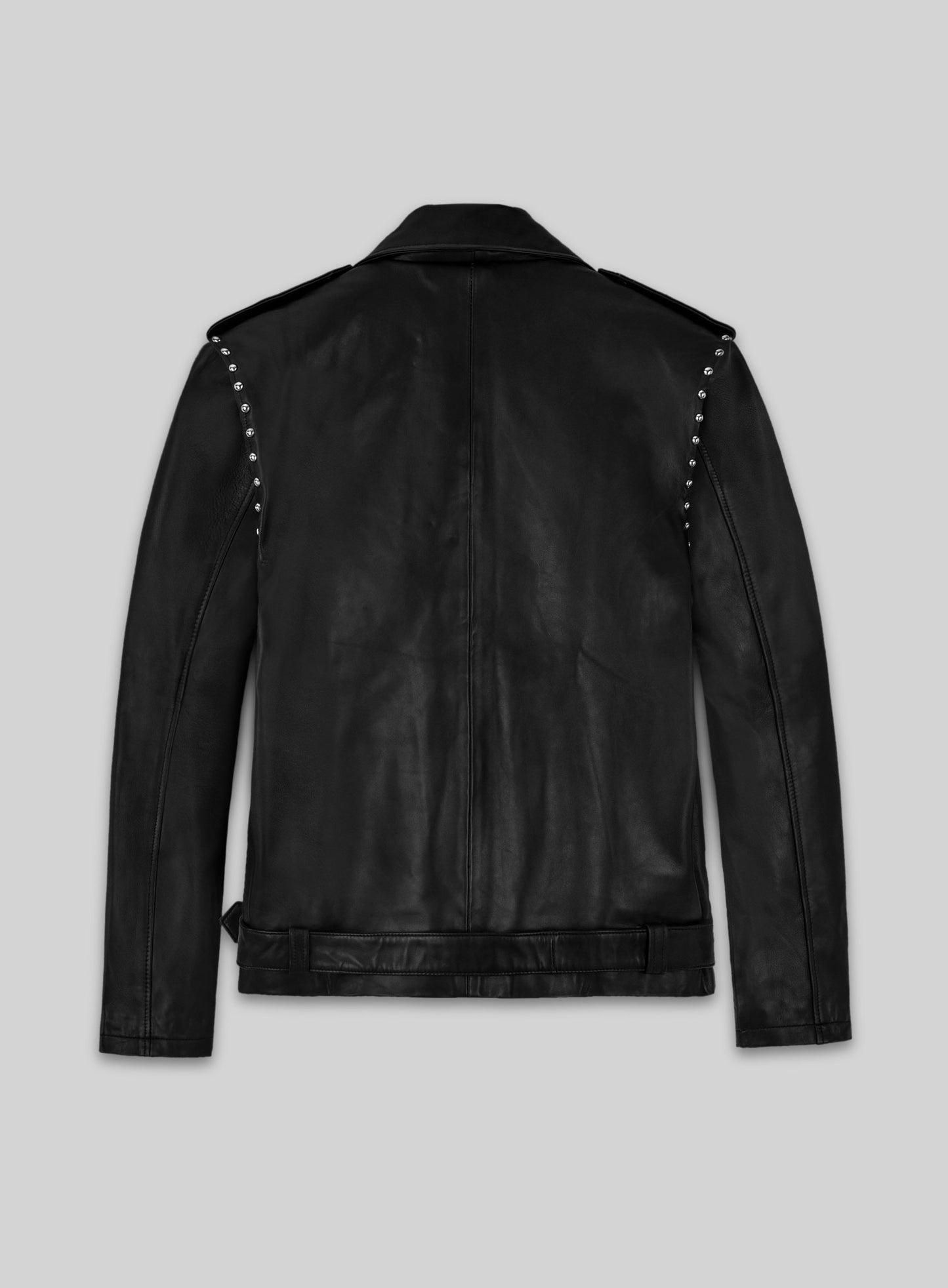 Basic Studded Leather Jacket