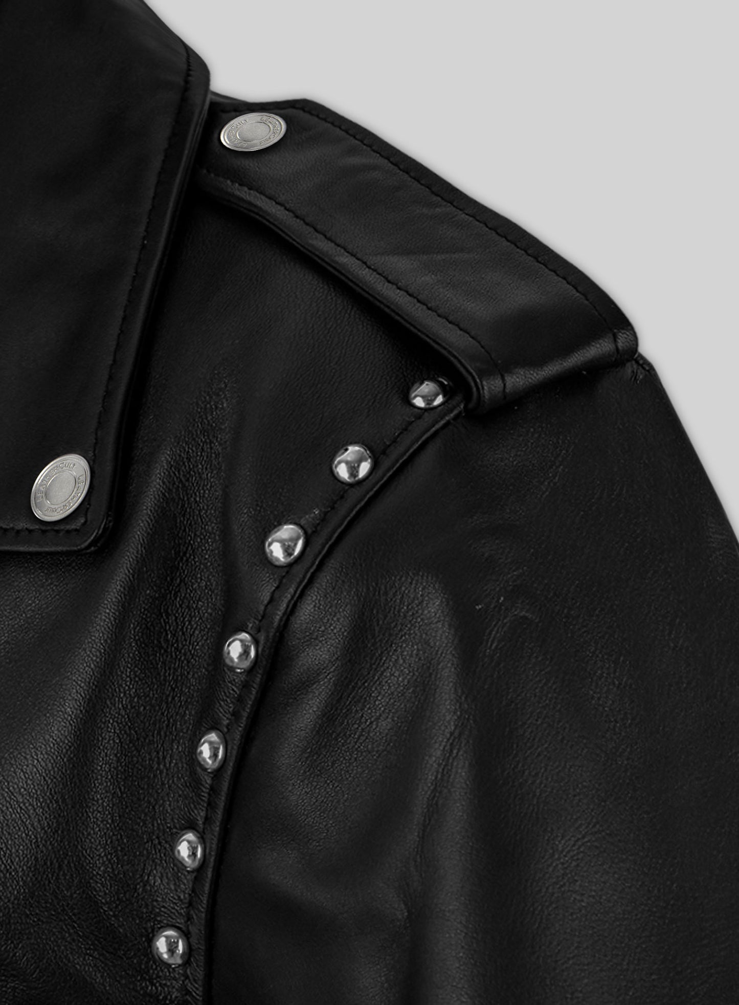 Basic Studded Leather Jacket
