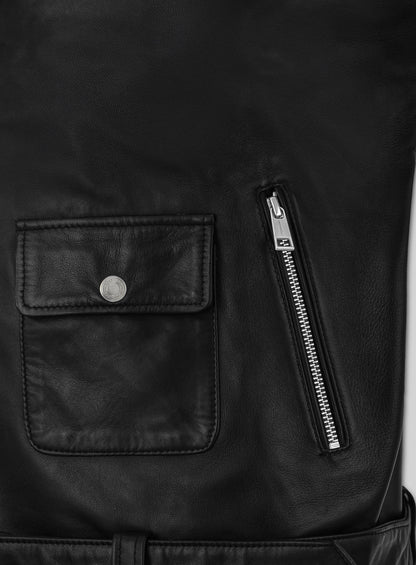 Basic Studded Leather Jacket