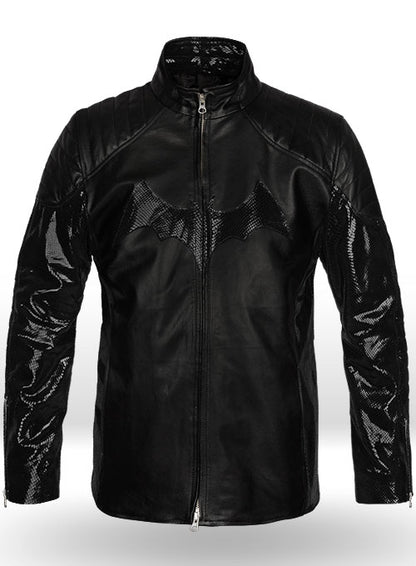 Thick Goat Black Batman Begins Christian Bale Leather Jacket - LeatherCult