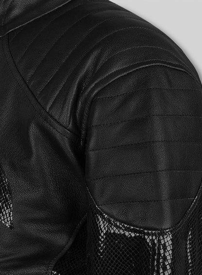 Thick Goat Black Batman Begins Christian Bale Leather Jacket