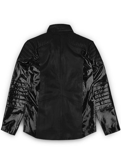 Thick Goat Black Batman Begins Christian Bale Leather Jacket - LeatherCult