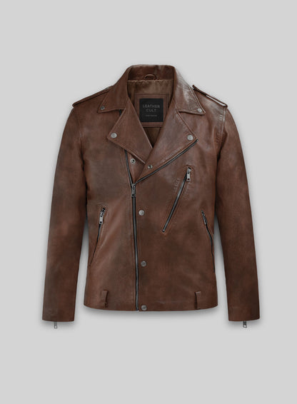 Beast Spanish Brown Biker Leather Jacket