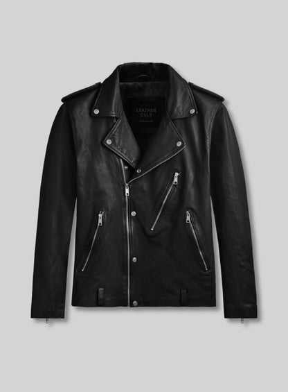 Beast Black Biker Leather Jacket