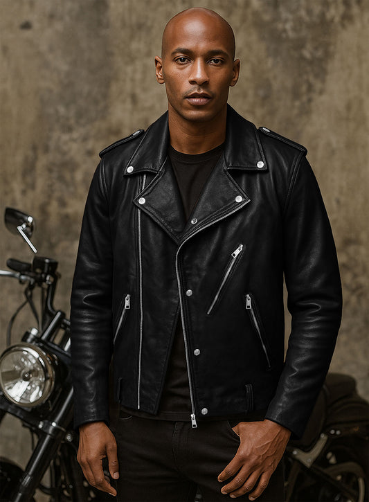 Beast Black Biker Leather Jacket