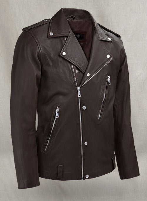Beast Brown Biker Leather Jacket - LeatherCult
