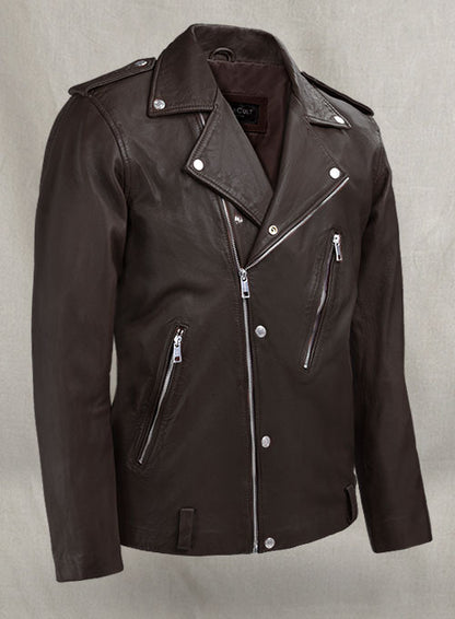 Beast Brown Biker Leather Jacket - LeatherCult