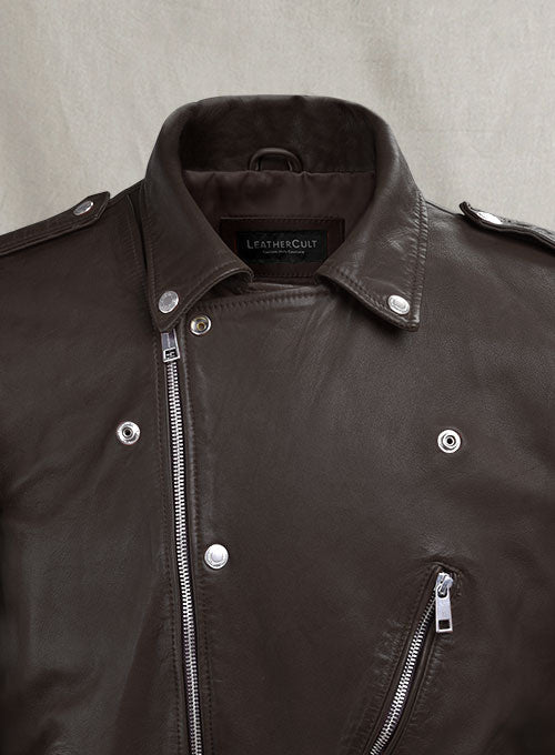 Beast Brown Biker Leather Jacket - LeatherCult