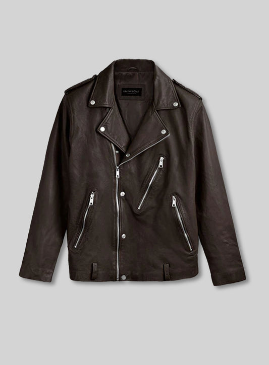 Beast Brown Biker Leather Jacket