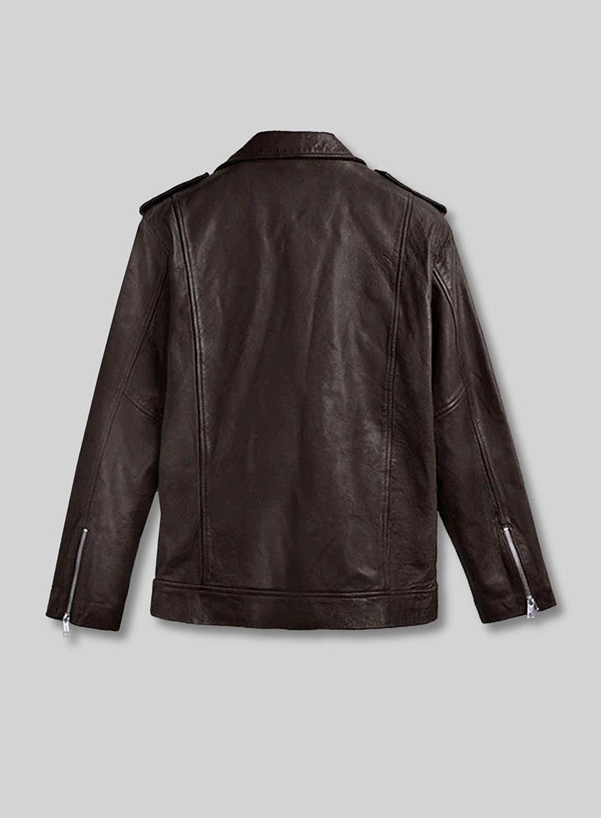 Beast Brown Biker Leather Jacket