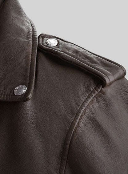 Beast Brown Biker Leather Jacket