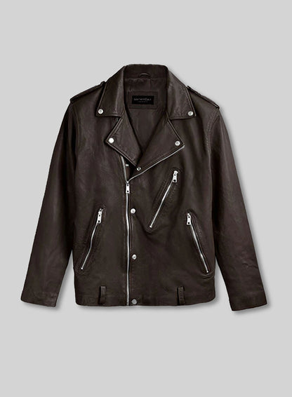 Beast Brown Biker Leather Jacket
