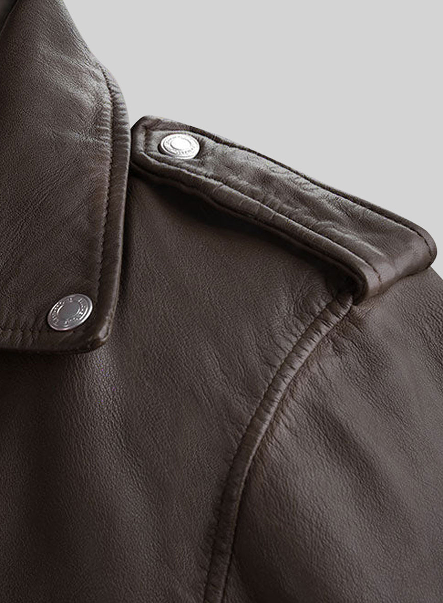 Beast Brown Biker Leather Jacket