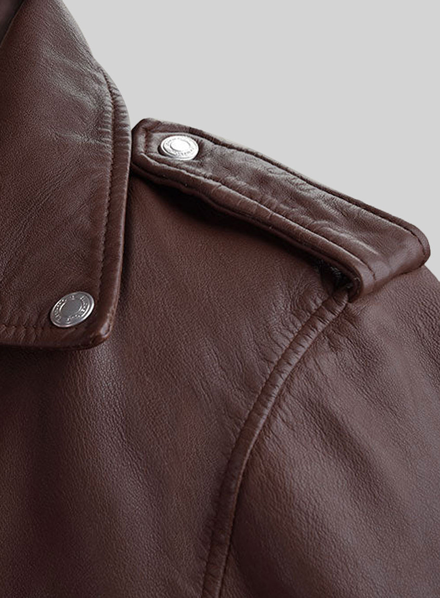 Beast Burgundy Biker Leather Jacket
