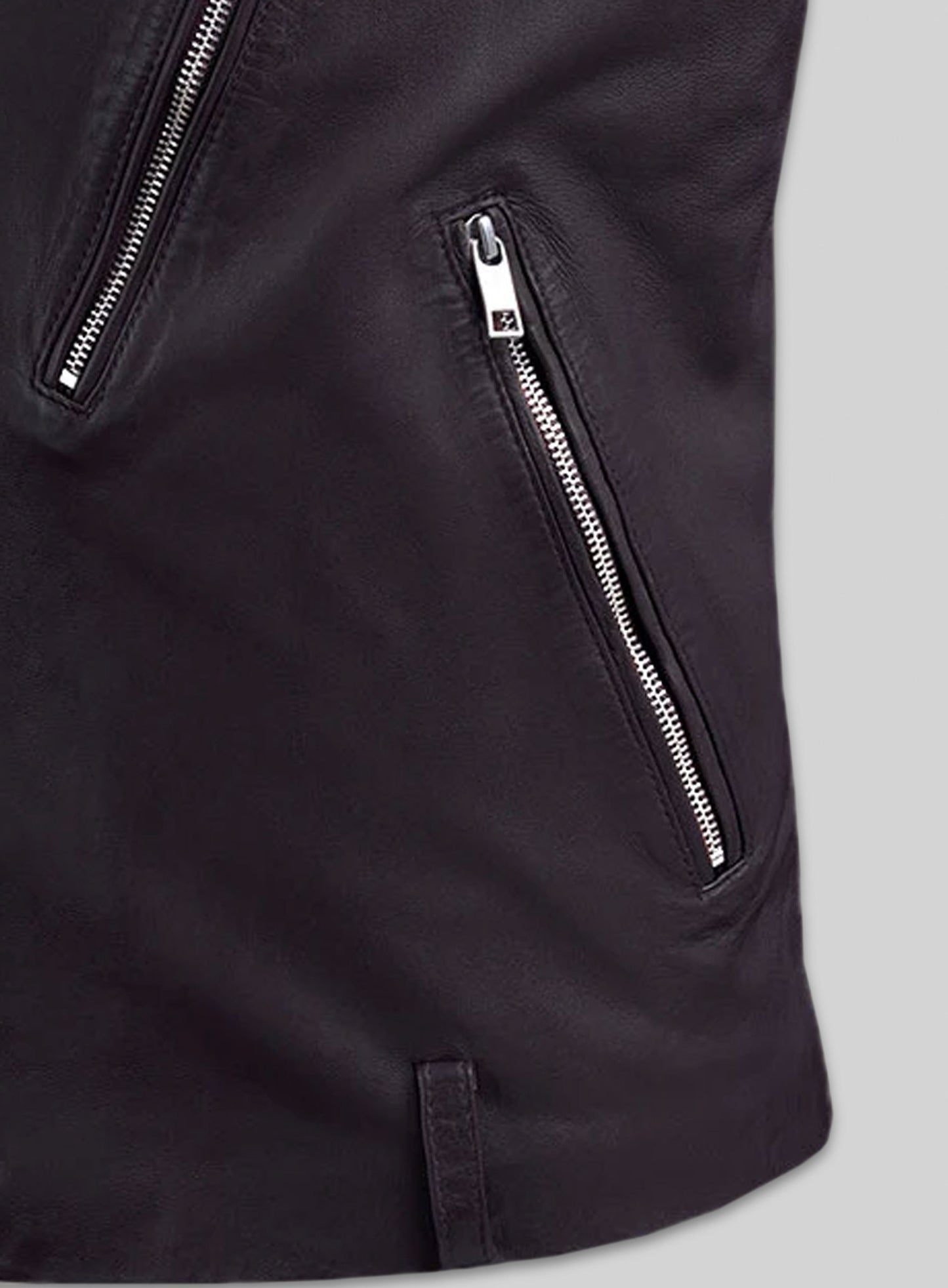 Beast Purple Biker Leather Jacket