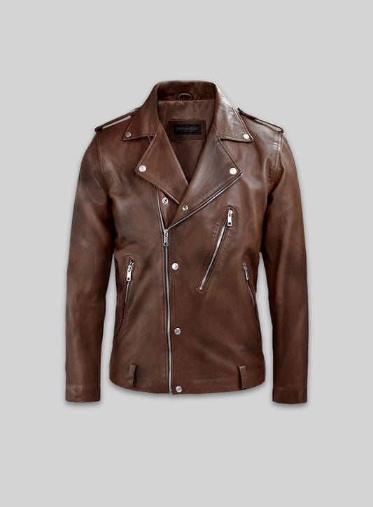 Beast Spanish Brown Biker Leather Jacket