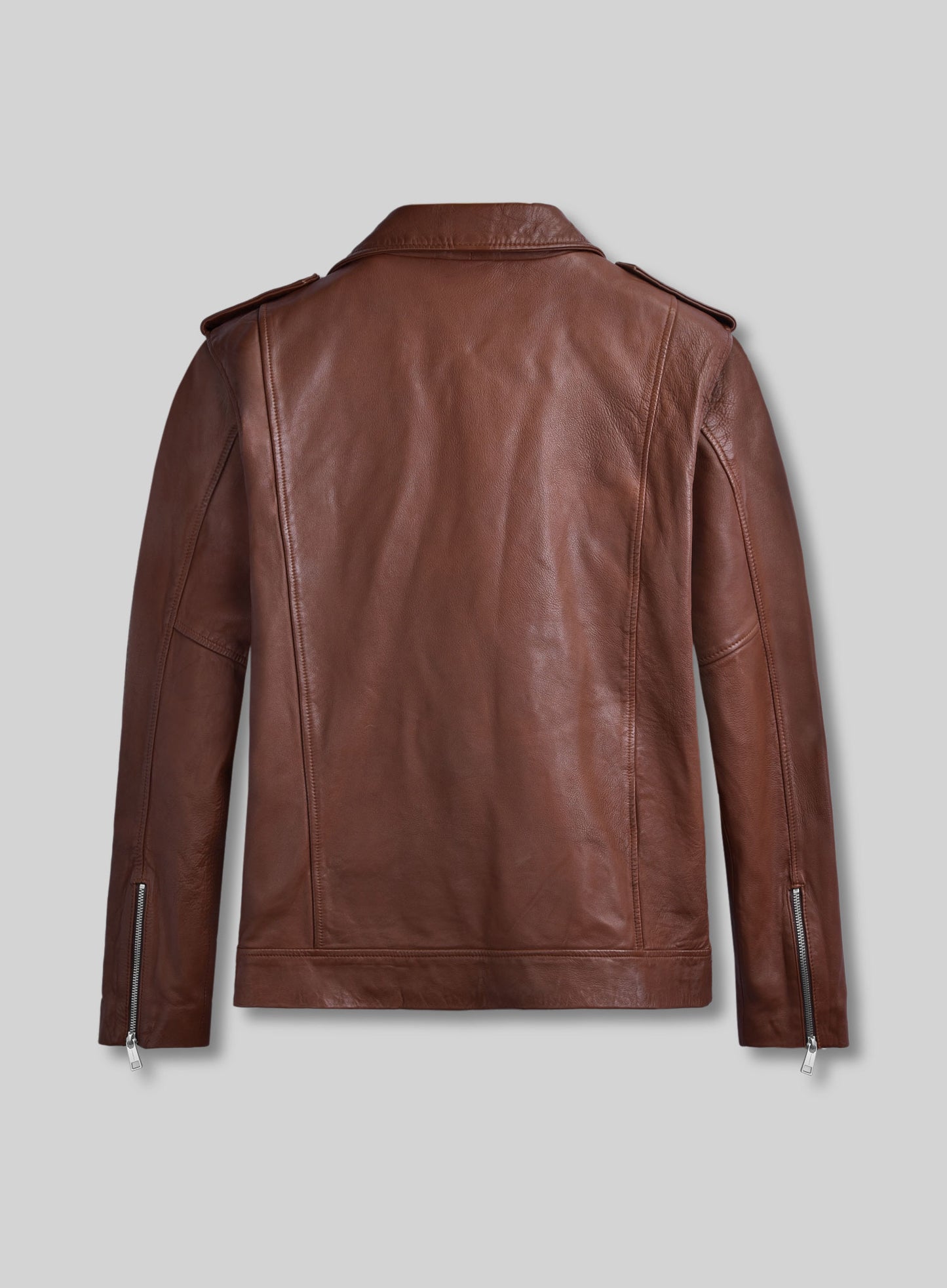 Beast Tan Biker Leather Jacket