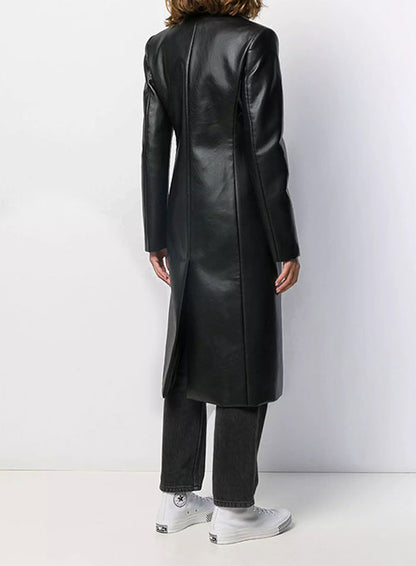 Beatrice Leather Trench Coat - LeatherCult
