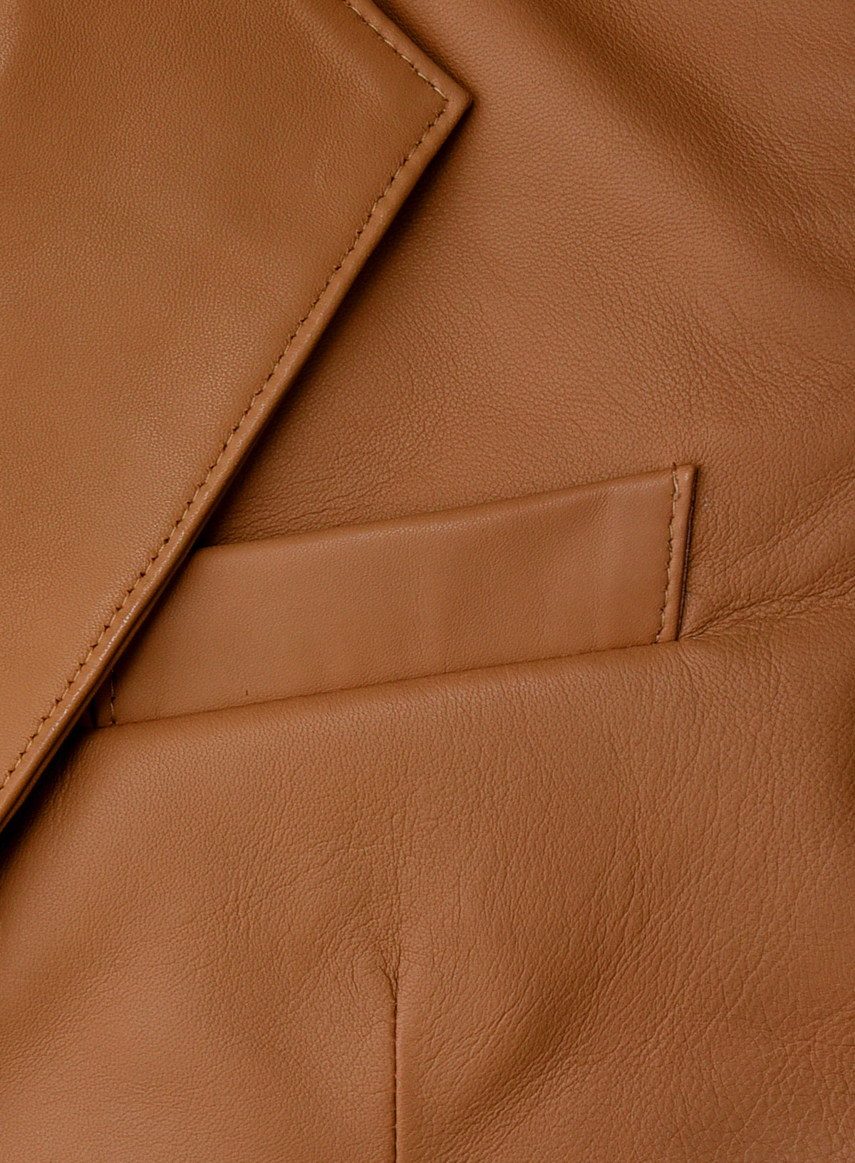 Bella Brown Lambskin Leather Blazer