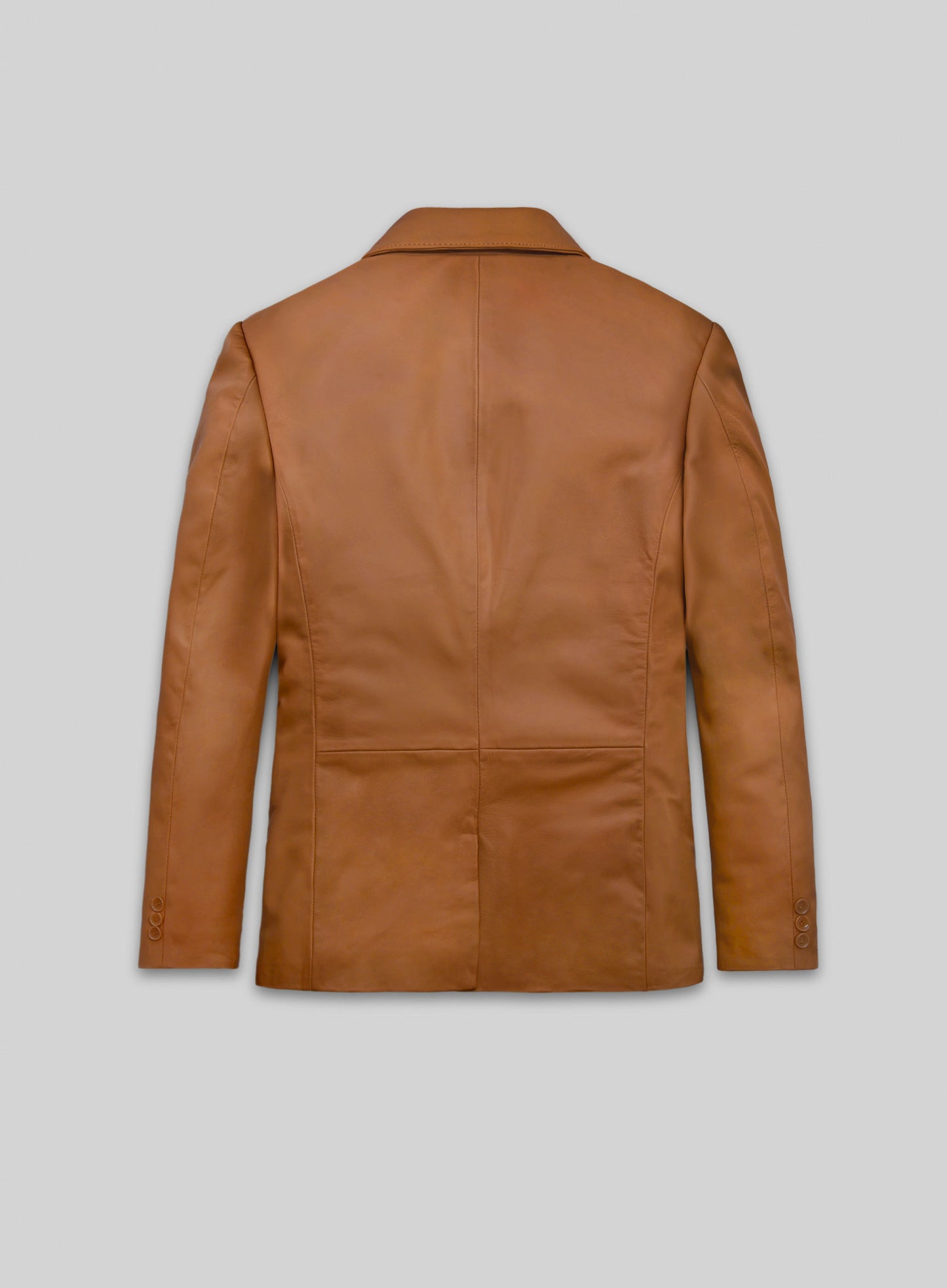 Bella Brown Lambskin Leather Blazer