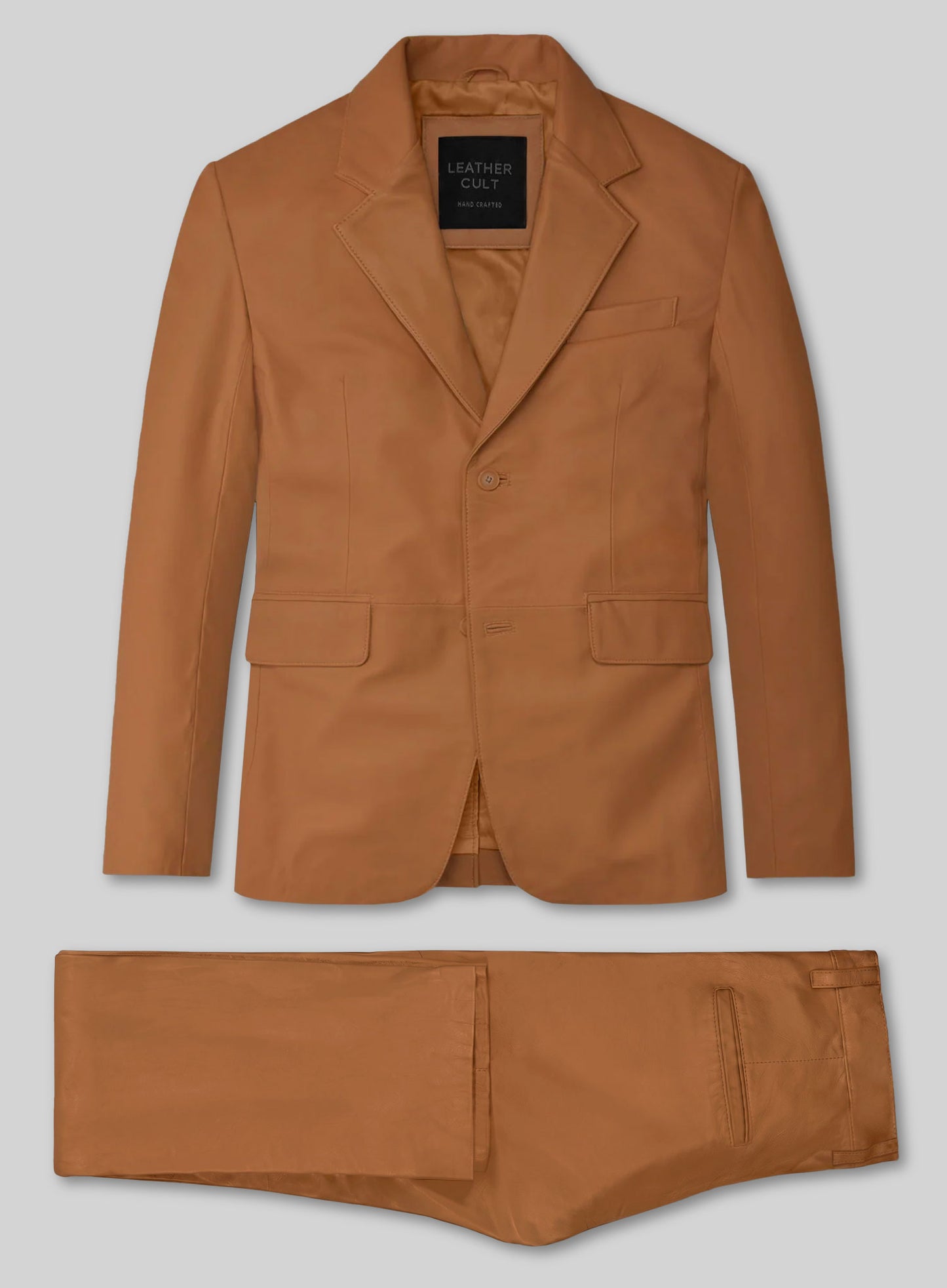 Bella Brown Lambskin Leather Suits