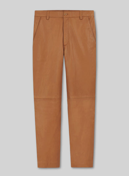 Bella Brown Lambskin Leather Suits