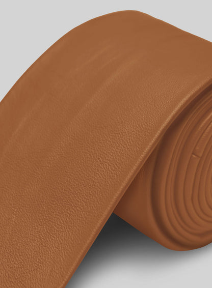 Bella Brown Lambskin Leather Tie