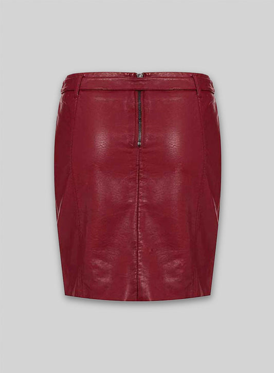 Belted Leather Skirt - # 155