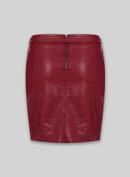 Belted Leather Skirt - # 155