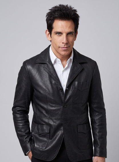 Ben Stiller Leather Blazer