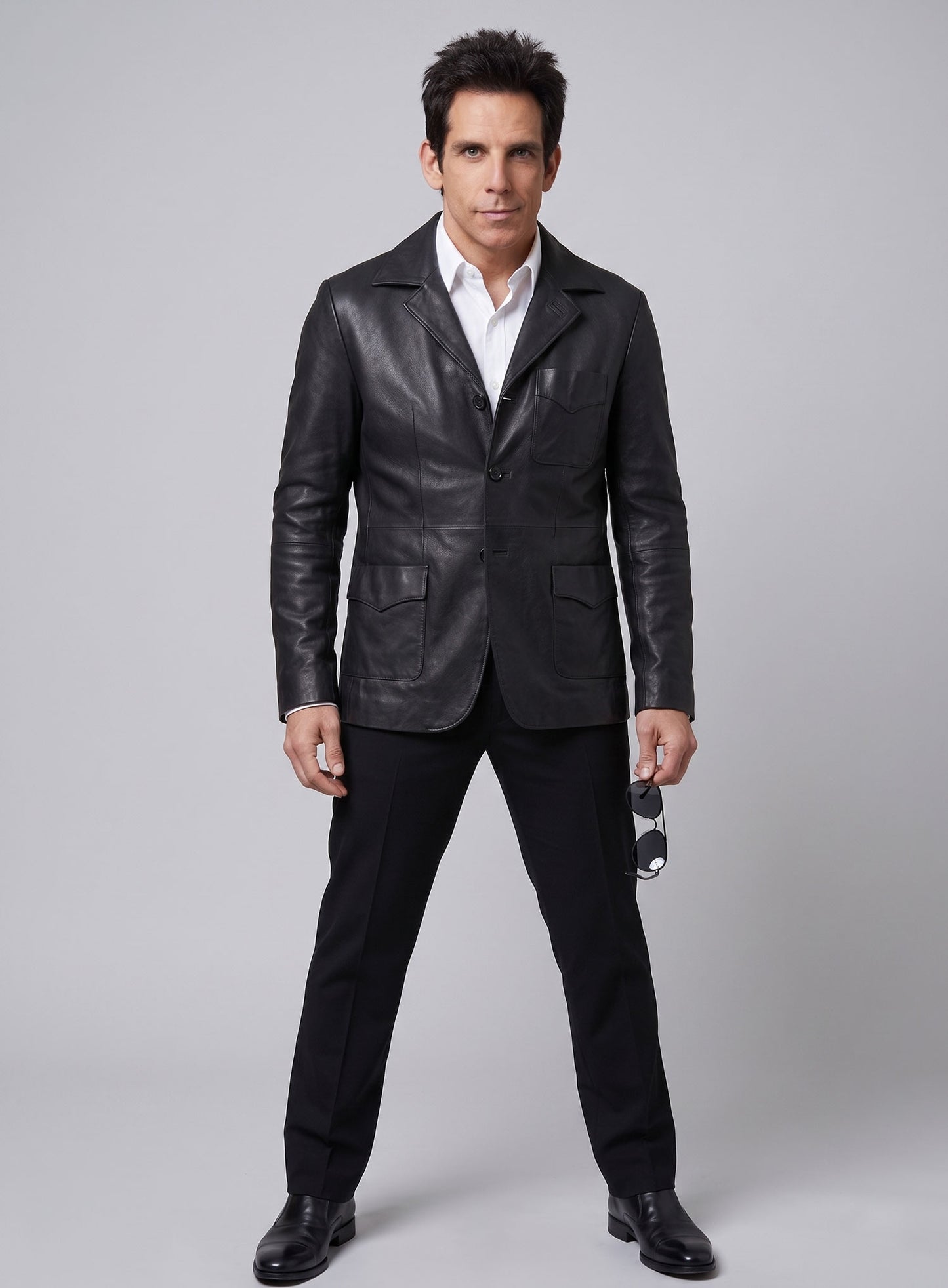Ben Stiller Leather Blazer